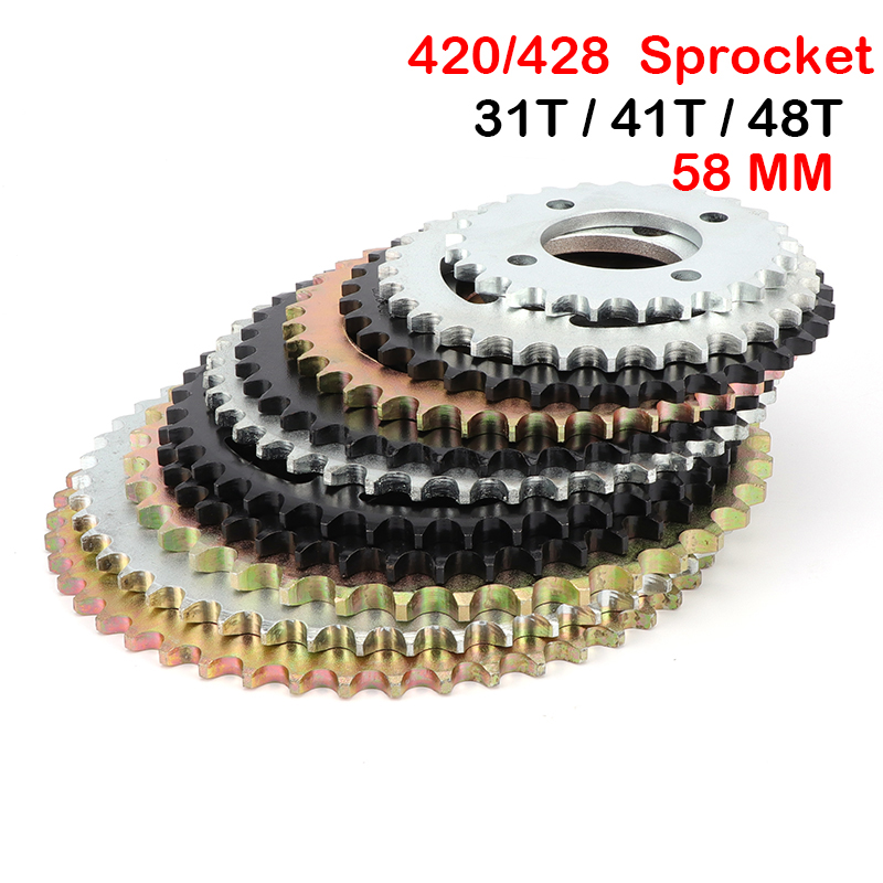 428 Chain - Motosiklet 420/428 zincir 37T/41T/48T diş 58mm